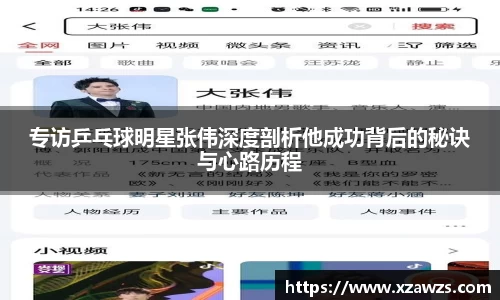 专访乒乓球明星张伟深度剖析他成功背后的秘诀与心路历程